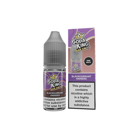 20mg Soda King Bar SALTS Nic Salts 10ml - (50VG/50PG) - Flavour: Blackcurrant Aniseed