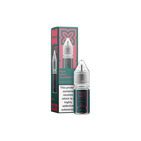 5mg Pod Salt Nexus 10ml Nic Salt (50VG/50PG) - Flavour: Pear Apple Raspberry