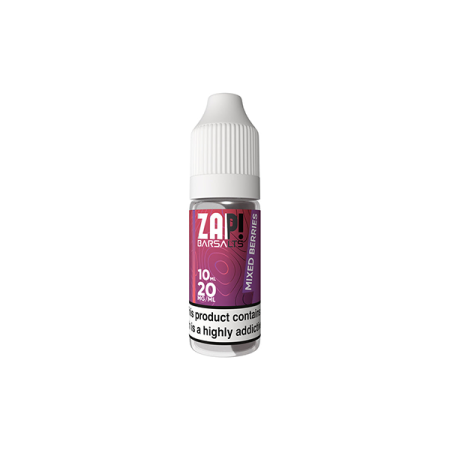 20mg ZAP! Bar Salts Nic Salt 10ml (50VG/50PG) - Flavour: Mixed Berries