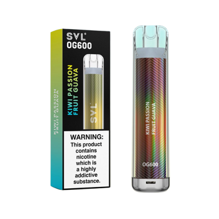 20mg SVL OG600 Disposable Vape 600 Puffs - Flavour: Kiwi Passion Guava