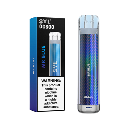 20mg SVL OG600 Disposable Vape 600 Puffs - Flavour: Mr Blue