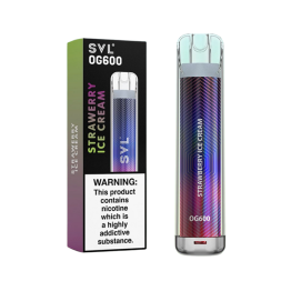 20mg SVL OG600 Disposable Vape 600 Puffs - Flavour: Strawberry Ice Cream