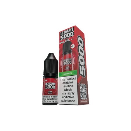 5mg Ultimate 5000 10ml Nic Salt (50VG/50PG) - Flavour: Cola Chill