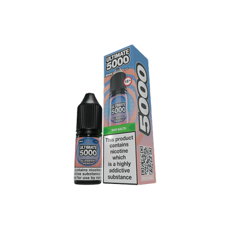 10mg Ultimate 5000 10ml Nic Salt (50VG/50PG) - Flavour: Blueberry Peach