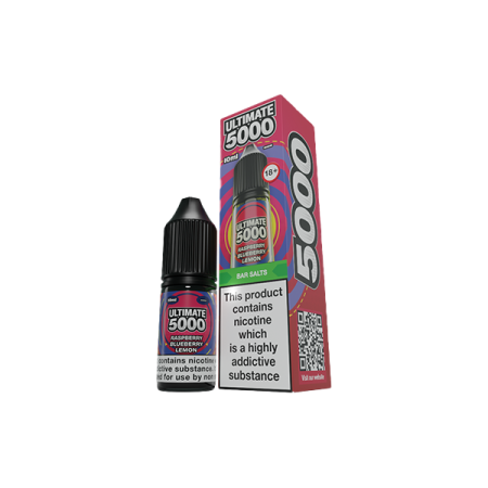 10mg Ultimate 5000 10ml Nic Salt (50VG/50PG) - Flavour: Raspberry Blueberry Lemon