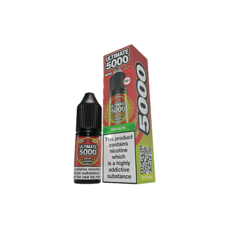 10mg Ultimate 5000 10ml Nic Salt (50VG/50PG) - Flavour: Sour Cherry Apple