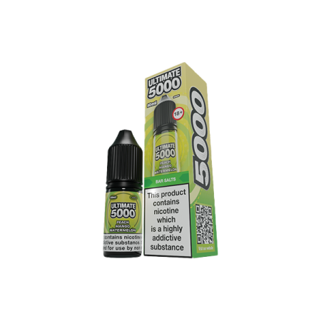 20mg Ultimate 5000 10ml Nic Salt (50VG/50PG) - Flavour: Peach Mango Watermelon