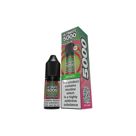 20mg Ultimate 5000 10ml Nic Salt (50VG/50PG) - Flavour: Raspberry Watermelon