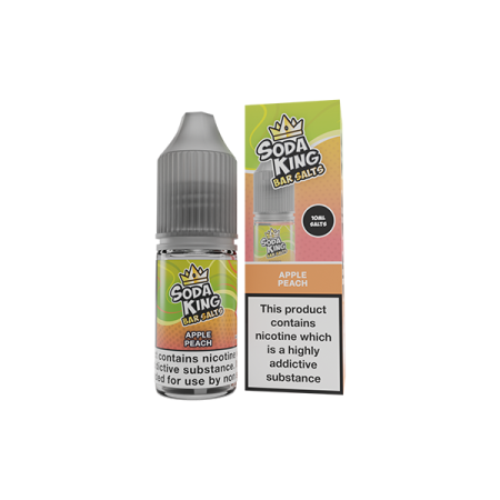 5mg Soda King Bar SALTS Nic Salts 10ml - (50VG/50PG) - Flavour: Apple Peach