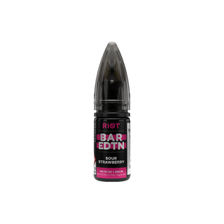 10mg Riot Squad BAR EDTN 10ml Nic Salts (50VG/50PG) - Flavour: Sour Strawberry