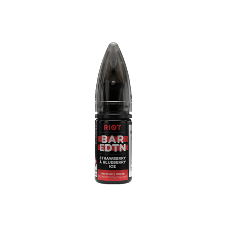 10mg Riot Squad BAR EDTN 10ml Nic Salts (50VG/50PG) - Flavour: Strawberry Blueberry Ice