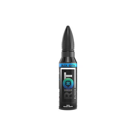 0mg Riot Squad Black Edition V2 2x 50ml Shortfill (70VG/30PG) - Flavour: Rich Black Grape