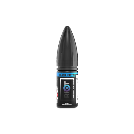 5mg Riot Squad Black Edition V2 Nic Salts 10ml (50VG/50PG) - Flavour: Pure Frozen Acai