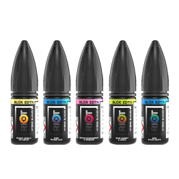 5mg Riot Squad Black Edition V2 Nic Salts 10ml (50VG/50PG) - Flavour: Rhubarb & Passionfruit