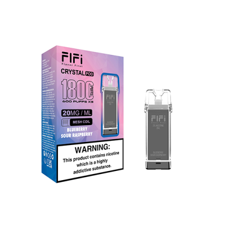 FLFI Crystal Replacement Pods 1800 Puffs 2ml - Flavour: Blueberry Sour Raspberry