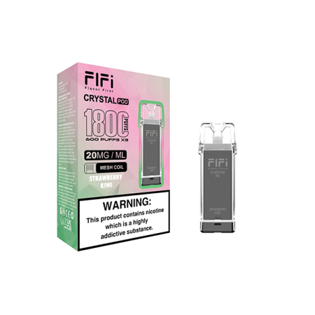 FLFI Crystal Replacement Pods 1800 Puffs 2ml - Flavour: Strawberry Kiwi