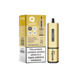 20mg Quadro 2.4K Pod Vape Kit 2400 Puffs - Color: Gold Series