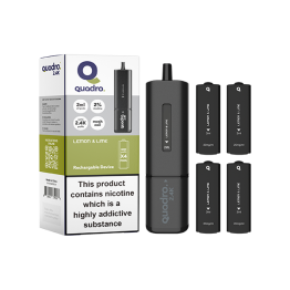 20mg Quadro 2.4K Pod Vape Kit Black Series 2400 Puffs - Flavour: Lemon Lime