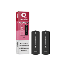 20mg Quadro 2.4k Replacement Pods - 2ml - Flavour: Strawberry Ice