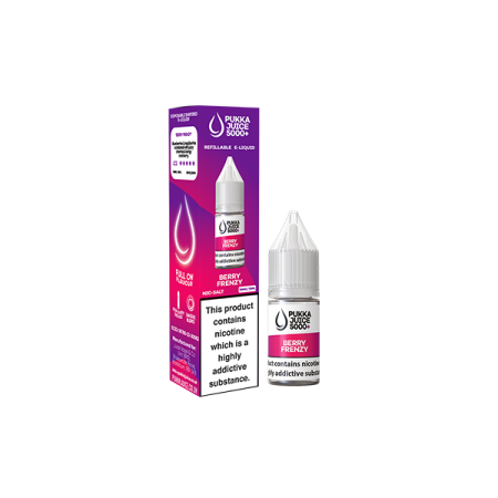 10mg Pukka Juice 5000+ 10ml Nic Salt (50VG/50PG) - Flavour: Berry Frenzy