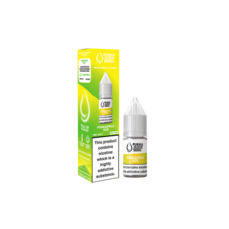 10mg Pukka Juice 5000+ 10ml Nic Salt (50VG/50PG) - Flavour: Pineapple Ice