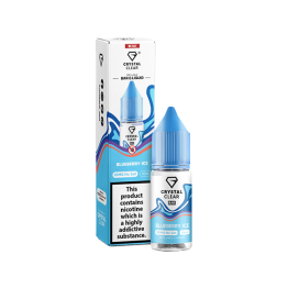 10mg Crystal Clear Nic Salt 10ml (50VG/50PG) - Flavour: Blueberry Ice