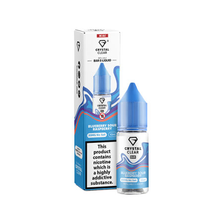 10mg Crystal Clear Nic Salt 10ml (50VG/50PG) - Flavour: Blue Sour Raspberry