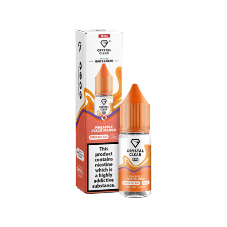 20mg Crystal Clear Nic Salt 10ml (50VG/50PG) - Flavour: Pineapple Peach Mango