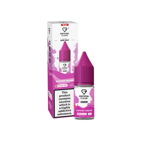 10mg Crystal Clear Nic Salt 10ml (50VG/50PG) - Flavour: Summer Dream