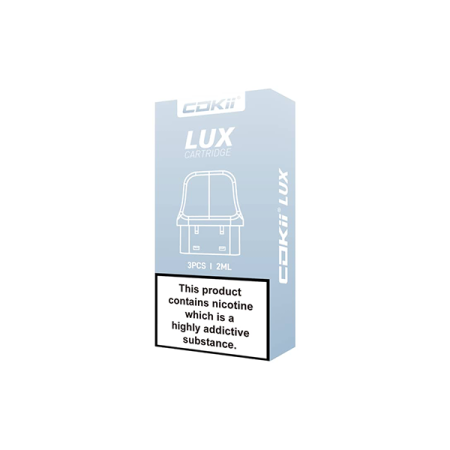 Cokii Lux Replacement Pods 3 Pack 2ml (0.6Ohm, 0.8Ohm, 1.0Ohm) - Resistance: 0.8 Ohms