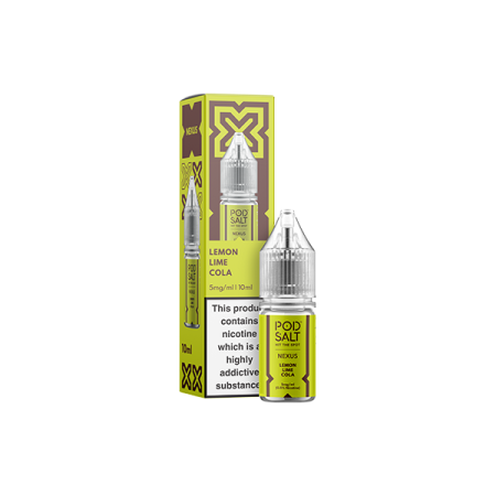 5mg Pod Salt Nexus 10ml Nic Salt (50VG/50PG) - Flavour: Lemon Lime Cola