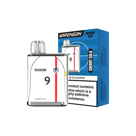 20mg Vapengin Mercury Euro 2024 Edition Disposable Vape Device 600 Puffs - Flavour: Cherry Cola