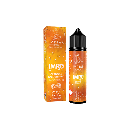 0mg Imp Jar Imp2O 50ml Shortfill (50VG/50PG) - Flavour: Orange & Passionfruit