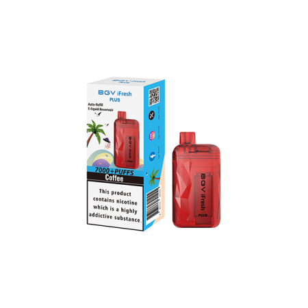 20mg BVG iFresh Plus Disposable Vape Device 7000 Puffs - Flavour: Coffee