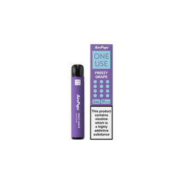 19mg AirsPops ONE Use Disposable Vape 600 Puff - Flavour: Freezy Grape