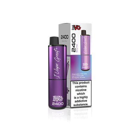 20mg IVG 2400 Disposable Vapes 2400 Puffs - Flavour: Berry Fizz