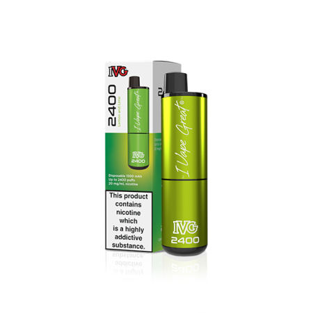 20mg IVG 2400 Disposable Vapes 2400 Puffs - Flavour: Lemon Lime