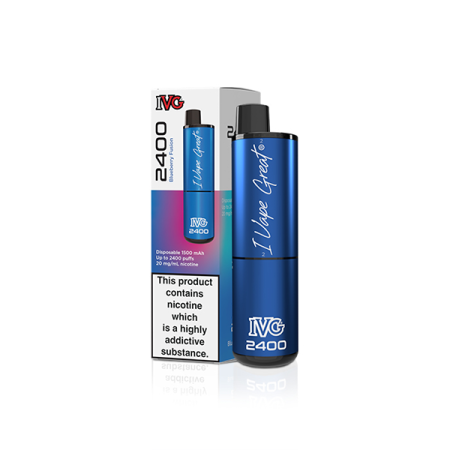 20mg IVG 2400 Disposable Vapes 2400 Puffs - Flavour: Blueberry Fusion