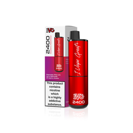 20mg IVG 2400 Disposable Vapes 2400 Puffs - Flavour: Strawberry Watermelon