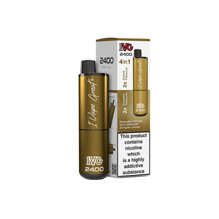 20mg I VG 2400 Disposable Vapes 2400 Puffs - 4 in 1 Multi-Edition - Flavour: Tobacco Edition